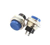 5pcs Ds-212 16mm Circular Self Resetting Power Button Switch Without Lock 3A 250VAC/6A 125VAC Multiple Colors Momentary Switches ESSEIEIE(K041c045-Blue)