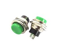 5pcs Ds-212 16mm Circular Self Resetting Power Button Switch Without Lock 3A 250VAC/6A 125VAC Multiple Colors Momentary Switches ESSEIEIE(K041d045-Green)