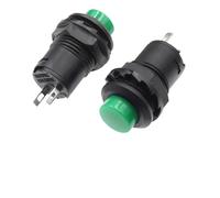 5PCS DS-228 3A /125VAC 1.5A/250VAC On/off latching Momentary Push Button Switches DS-428 locking Self Return Push Button Switch(Self Locking Green,5PCS)