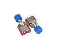 5Pcs DS-612 3Pin C-NO-NC 6mm Momentary Self-reset Blue Push Button Switch ON-(ON) 5A/120V Toggle Switches SMGLRUEAT
