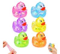 5Pcs Duck Squishy, Sensory Stress Relief , Focus Enhancement Tool, Five Pack Assorted Colours, Random Duck Squishy Selection, Ideal for Classroom and Party Use（Random Color）