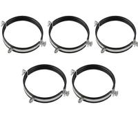 5pcs, Duct Clamp 160mm / 6 inch Bracket with Rubber Gasket, M8/M10 Thread, Steel Pipe Hanger 6 inch for Spiral Duct, Ventilation Pipe, Downpipe, Pipe Holder Wall or Ceiling Mount, by Steinberg14