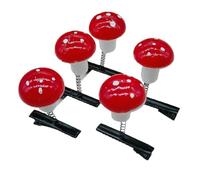 5pcs Durability Mushroom Hair Clip Fashion Personality Hairpin Creative Hairclip For Children Teens