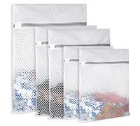 5Pcs Durable Honeycomb Mesh Laundry Bags for Delicates,Travel Organization Bag for Clothes,Jeans,Bath Towels,Bed Sheets (1X-Large 20 x 24 Inches,2 Large 16 x 20 Inches, 2 Medium 12 x 16 Inches)