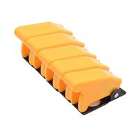 5pcs Dustproof 12mm Toggle Switch Flip Up Cap Dust Cover Guard for Auto Car Boat Truck Aircraft Light Red Black Green IDGTTLDF(Yellow Cover)