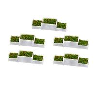 5pcs E Flower Beds Plants Mini Landscape Fairy Garden Dollhouse Decor 1/150
