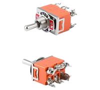 5Pcs E-TEN Toggle Switch 3/6 Pins ON-OFF ON-ON ON-OFF-ON SPST DPDT 2/3 Position Latching Toggle Switches with Waterproof Cap(Waterproof Cap)