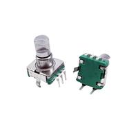 5pcs EC11 360° rotating volume potentiometer with push button switch encoder switch 5 pin 30 position 15 pulse 12.5mm