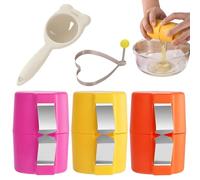 5pcs Egg Shell Opener and Cracker Tool, Stainless Steel Egg Opener with Egg-Shaped Groove Design, Compact and Durable for Home Kitchen and Outdoor Use