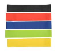 5Pcs Elastic Resistance Bands Set, Fitness Bands for Strength Training, Latex Exercise Bands with 5 Resistance Levels, Workout Equipment for Home Gym, Postpartum Recovery & Injury