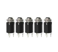 5Pcs Electric Guitar Pickup 6.35mm Output Plate Output Input Plate Socket Electric Guitar Plug Outlet