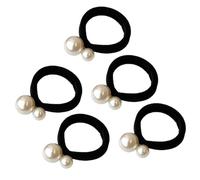 5PCS Elegant Artificial Pearls Hairband, Pearls of big small | Ponytail Holder Set for Various Hair Types, Faux Pearls Hair Styling Accessories for Women Girl