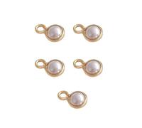 5PCS Elegant Pearls Charm Necklace Pendant Pearls Handmade Jewelry Pendant For Jewelry Making And Creative Crafting Imitation Craft Supplies