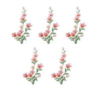5PCS Embroidery Appliques Embroidered Flower Iron On Patches Sew On Fabric Patches for Wedding Dress Jeans Jackets Bag Flower for Jackets