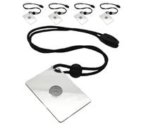 5pcs Emergency Signaling Device Reflective Survival Mirror 2x3 Acrylic | Glow-in-the-dark Aiming Ring, Wrist-mountable Design, Polished Mirror Surface, for Campers and Kayakers