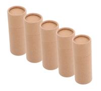 5pcs Empty round Cardboard Tube Gift Box 100ml 3.5oz Paper Cylinder | Upper and Lower Lids, Gold Foil Finish, Embossed Exterior, Transit Storage