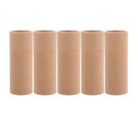 5pcs Essential Oil Bottle Packaging Tube 100ml 3.5oz Paper Cylinder | Beige Finish, Upper and Lower Lids, Smooth Opening, Compression Resistance for Transit or Dresser Use