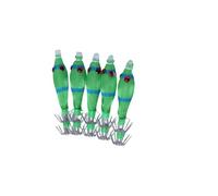 5pcs Evil Lure Bait Squid 5.8cm 3.1g Glow Squid Hook Jig Hook Saltwater Fishing Tackle Soft Bait