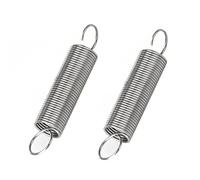 5PCS Extension Spring, Dual Hook Tension Spring, Wire Diameter 0.7mm, OD 5mm, 15mm Free Length, 304 Stainless Steel - Fastening Accessories