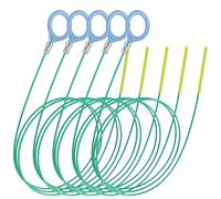 5Pcs Extra Long Drain Snake 127 Cm/50 Inch Unbreakable Dual Layer Steel Shower Drain Unblocker Tool with PE Layer Unclogging Cleaning Tool for Bathroom Sink Shower and Kitchen