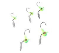 5Pcs Eye Fishing Jigs Hook Double Locking Triangular Spinner Sequins Fishing Rotating Sequins Lures Double Locking Triangular Hook