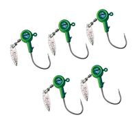5Pcs Eye Fishing Jigs Hook Fishing Rotating Sequins Jigs Lures Double Locking Triangular Hook Outdoor Accessory Double Locking Triangular