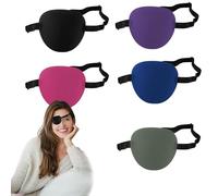 5PCS Eye Patches For Adults,Eye Patches With Adjustable,Silk Eyes Patch,3D Concave Design Eyepatch,360°Blocking Light,Comfortable Breathable Material,Apply For Left Or Right E-ye For Lazy E-ye