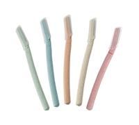 5Pcs Eyebrow Razors, Eyebrow Shaper, Dermaplaning Blades for Face, Facial Hair Remover and Trimmer, Peach Fuzz Remover, Exfoliating Dermaplaning Tool for Women & Men (Multicolour）