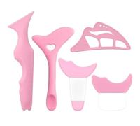 5pcs Eyeliner Stamp Set with Eyeshadow Stencils, Reusable Silicone Eyeliner Tool for Winged Eyeliner Stamp & Eyeshadow Applicators, Multifunctional Makeup Stencil for Eyelash & Eyebrow