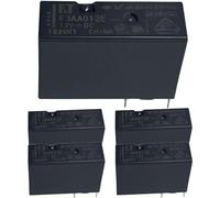 5PCS F3AA012E 12V Slim PCB Power Relay, SPST-NO 5A 250VAC/30VDC - Compatible with FCL/Fujitsu FTR-F3AA012E-HA - Through-Hole, High-Insulation Control Board Replacement