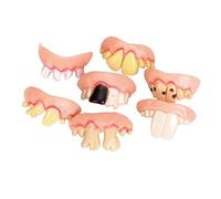 5Pcs Fake Teeth,Ugly Fake Teeth,Gnarly Teeth,Funny Wacky Artificial Teeth,Fake Rotten Teeth Prop,for Masquerade