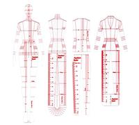 5pcs Fashion Illustration Ruler,French Curve Template Ruler Set,Humanoid Clothing Measuring Pattern Grading Rulers,Measuring Craft Sewing Tools