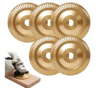 5pcs Fast-cut Wood Carving Disc Set For Angle Grinder, Efficient Stump Removal & Diy Woodworking Tools, 2026 New Shape Wheel For Quick Cutting Gold (5PCS)