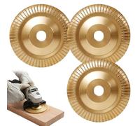5pcs Fast-cut Wood Carving Disc Set For Angle Grinder, Efficient Stump Removal & Diy Woodworking Tools, 2026 New Shape Wheel For Quick Cutting Gold (3PCS)