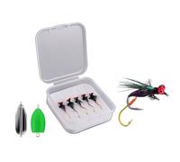 5Pcs Fast Sinking Fly Fishing Topwater Baits Fly Fish Lures With Crank Hook For Trouts Fishing Light Weight Artificial Baits