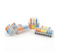 5PCS Fast Wire Connector conductor compact 2 in 4/6 Out 3 in 6/9 out Splitter plug-in Terminal block 0.08-4.0mm2 IDGTTLDF(D2-6T)