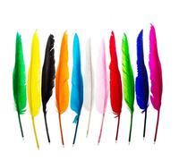 5pcs Feather Pen, More Feathers Colours, Work Ballpoint Pen Elegant Feather Goose Writing Paper Pen Retro Feather Ballpoint Pen