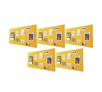5PCS Felt Wall Stickers Works Display Bulletin Board Photo Backdrop Living Room Background Decoration for School Home Office(Yellow-5Pcs)