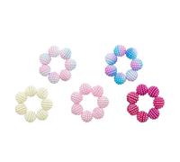 5Pcs Fidget Rings, Finger Massage Stimulation Rings, Multicolor Ring with Raised Dots, Spiky Sensory Finger Rings for Quiet Stress Relief & Focus (Pink)