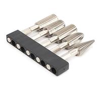 5Pcs File 1/4in Hex Shank Double Cut Metal Grinder Drill Bit Set for Carving Polishing