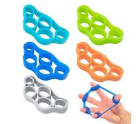 5PCS Finger Exerciser Silicone Hand Strengthener,Hand Grip Strengthener,Finger Resistance Bands,Finger Strengthener for Forearm Exercise Guitar Finger Strengtheners and Rock Climbing