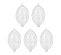 5PCS Fish Slide Cast Float Plastic Bots Fish Ring Float Oval Bubble Float Oval Fish Strike Indicator Fishing Transparent Float Buoy Slip Bobber Strike