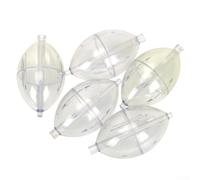 5Pcs Fishing Bubble Floats, Transparen Cast For In-Line Bubble Float Fishing Hollow Balls Oval Slip