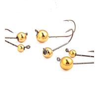 5pcs Fishing Hooks Set Micro Jig Head 0.5g-4g Copper Head Mini Crank Jig Fishhook For Soft Worm Lure(2g 1)