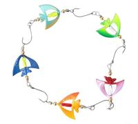 5pcs Fishing Lures with Spin Spoon Twisters and Reflective Artificial Bait Including Compact Storage Box for Organized Fishing Trips (B)