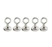 5PCS Fishing Magnet, Heavy Duty Strong Neodymium Rare Earth Magnet Super Remove Retrieval Magnets For Recovery Salvage Fishing, D-25mm