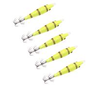 5Pcs Fishing Squid Jigs Saltwater Fishing Lures Squid Jigs Hook Soft Lures Luminously Blowing Tube Shrimp Luminously Blowing Tube Hook Baits