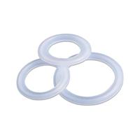 5Pcs Fit 19mm-273mm Pipe O/D Tri Clamp Ferrule Silicone Sealing Strip Gasket Ring Washer For Homebrew Dairy Product(38mm x 50.5mm)