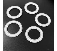 5pcs Fit 38mm Pipe O/D Sanitary Fit 1.5" Tri Clamp Silicone Sealing Strip Gasket Ring Washer For Homebrew Outer Diameter 50.5mm