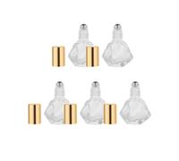 5pcs Five Pointed Star Roll on Bottle 5ml Glass Refillable Golden